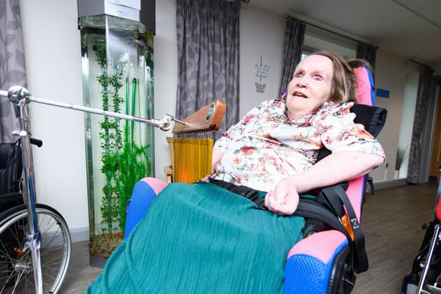 Sue Ryder clients can use or be helped to use different instruments, such as these chimes,  during the music therapy sessions