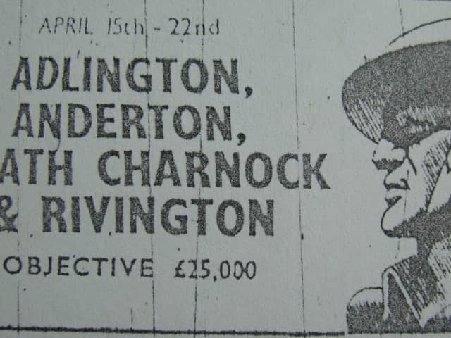 A call to raise £25,000 wartime funds. Picture courtesy of Stuart Clewlow.