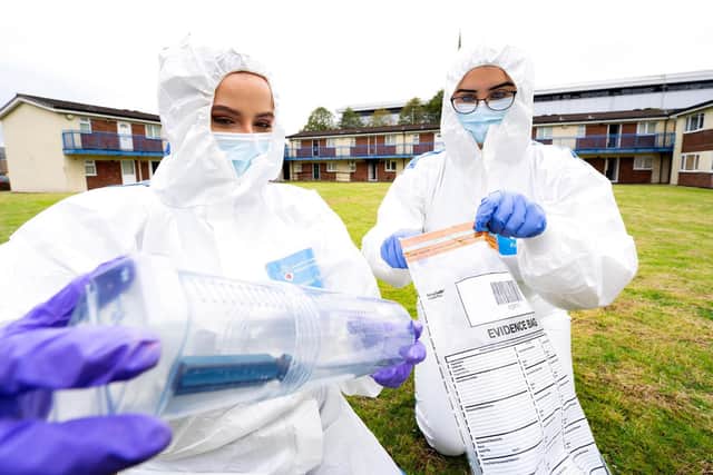 UCLan has turned the flats off Harrington Street into permanent crime scenes for its forensic science students.