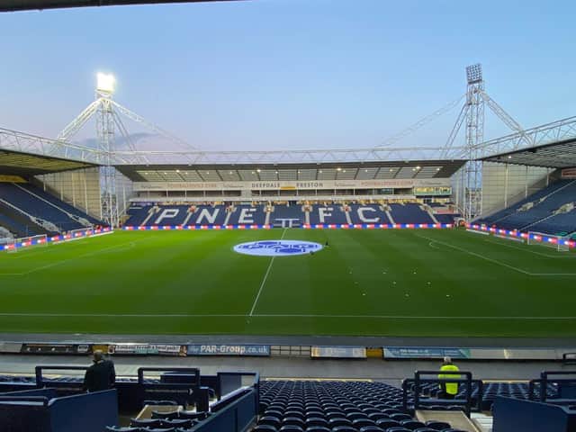 Deepdale stadium ahead of tonight's game.
