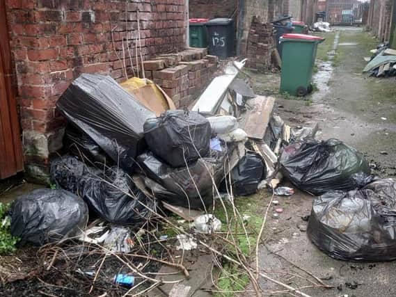Notable 'grot spots' reported to the Council include an alley between Norris Street and Brook Street in Plungington. Pic: Paul Stansfield