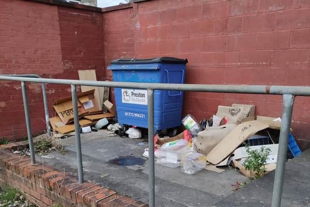 Preston City Council say the majority of reports are in fact excess waste issues and not “fly tipping” and are cleaned up without further investigation or allocation to its Enforcement teams