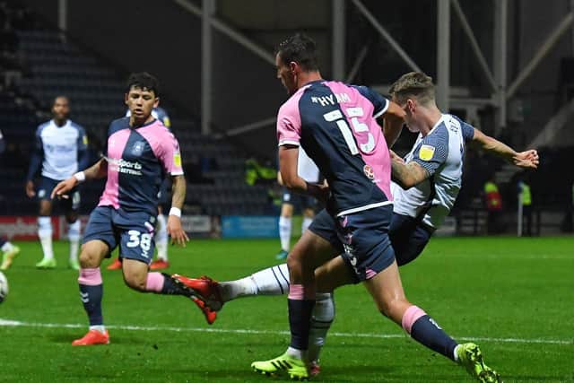 Emil Riis fires PNE's winner against Coventry City at Deepdale
