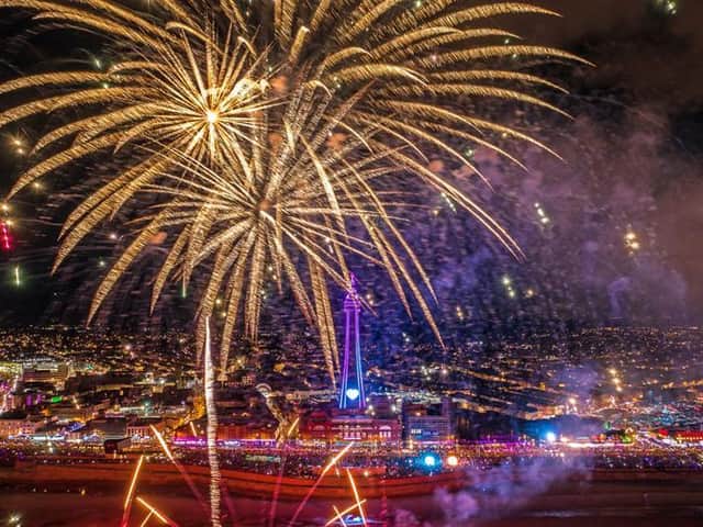 Blackpool World Firework Championships final on September 23 2021 on Tower Headland