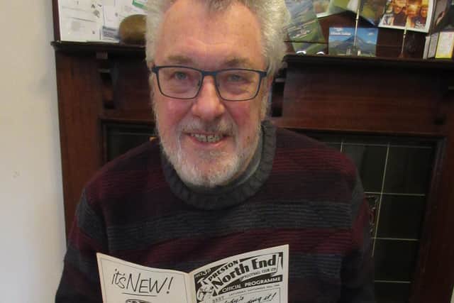 Author Cliff Hague with his North End programmes