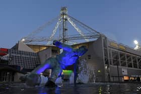 The Splash statue at Preston North End's Deepdale ground