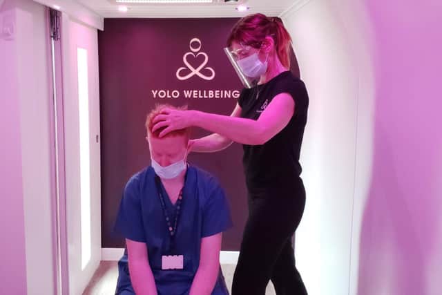 Preston-based YOLO Wellbeing has been offering free head massage sessions to NHS staff