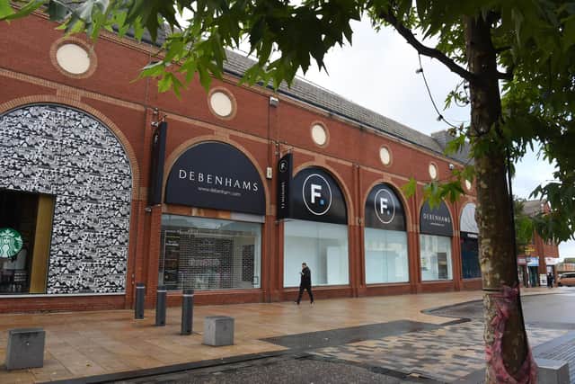 The now disused Debenhams building at Preston's Fishergate Centre