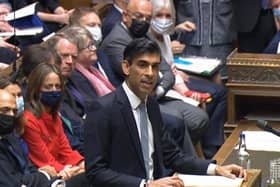 Chancellor Rishi Sunak speaking in the House of Commons