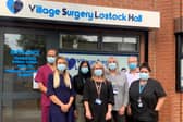 The Health Management team outside the Village Surgery at Lostock Hall where the assault took place.