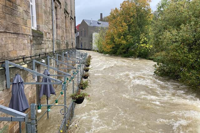 The cancellations were made after nearly 130mm of rain fell overnight on higher ground in Cumbria, including the market town of Cockermouth. Pic: Cockermouth MRT