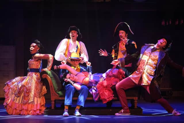 Cast of Around the world in 80s days at Blackpool Grand Theatre