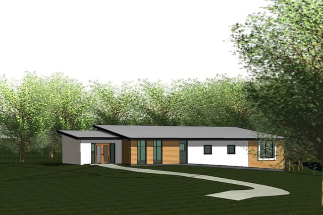The bungalow will be built in an existing clearing in Holland Wood in Walton-le-Dale (image via South Ribble Borough Council planning portal)