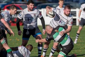 Match action from Hoppers win over Lymm (photo: Mike Craig)