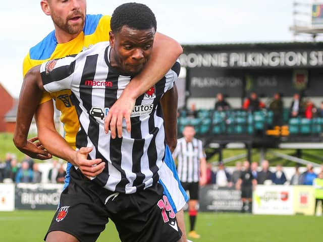 Millenic Alli hit the winner for Chorley in their victory over Farsley Celtic (photo:Stefan Willoughby)