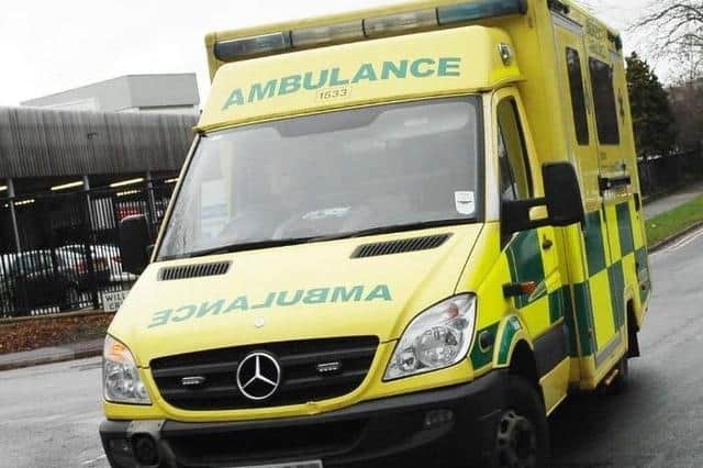 A man was rushed to hospital after ambulance crews were called to a crash in Pedders Lane