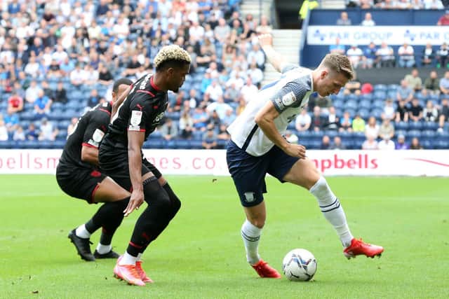 Action from Preston North End's game against West Bromwich Albion at Deepdale in September