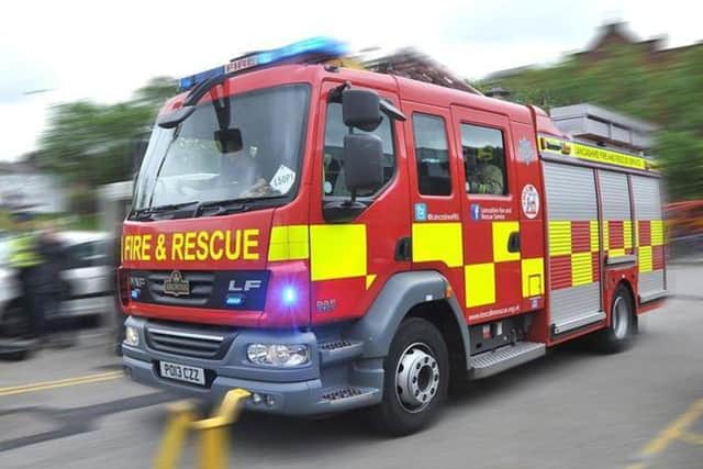 Three fire engines from Chorley and Blackburn were called to the scene in Salisbury Road, Brinscall
