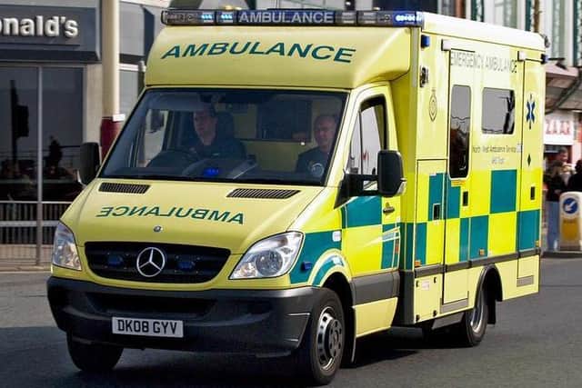 A man in his 20s was rushed to hospital following a single-vehicle collision in Kellet Lane, Slyne