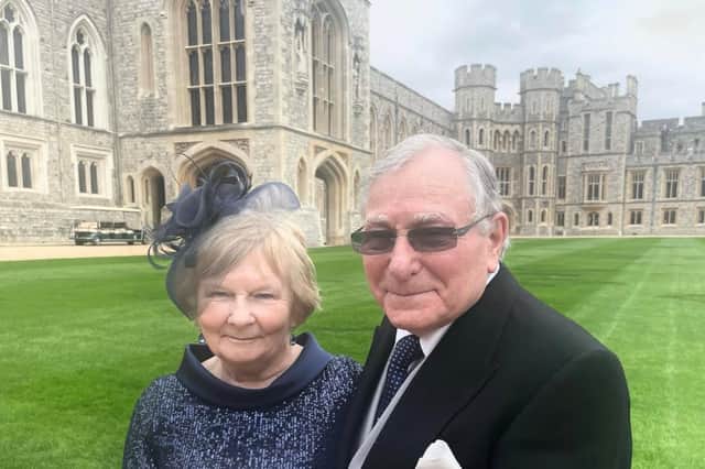 David and his wife Kathrine with his MBE.
