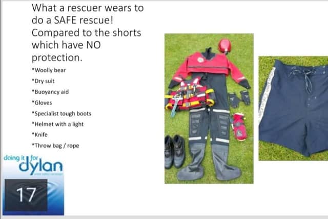 Some of the items that went missing, these are vital to Rebecca's water safety lessons.