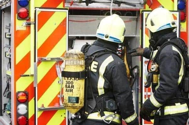 Emergency service teams were called after a fire broke out at domestic property in Spring Street, Accrington