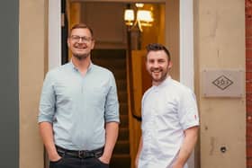 Mark O'Rourke and Executive Chef, Oli Martin outside 263 restaurant, Preston