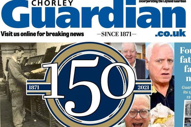 There's a special 12-page supplement in the Chorley Guardian this week marking the paper's 150th anniversary on November 4