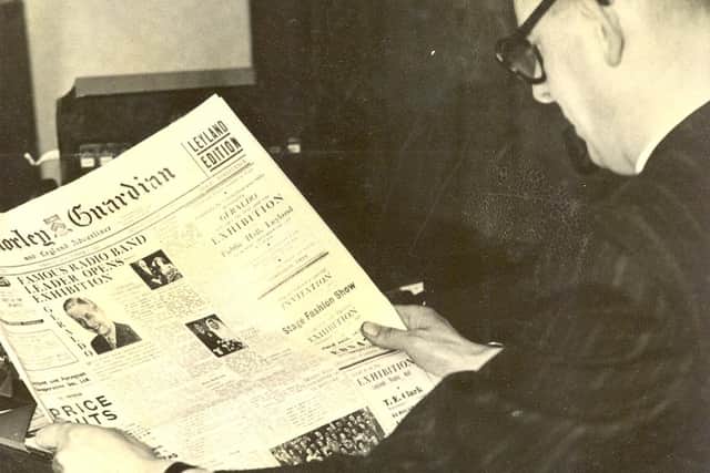 The Chorley Guardian being produced in the 1940s. Picture courtesy of Stuart Clewlow