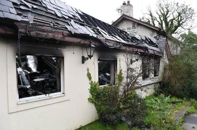 The Boar's Head in Barton has been a burned out shell since July 2019