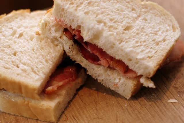 A bacon butty - the nation's favourite sandwich