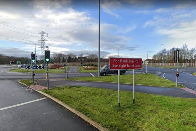 A woman was taken to hospital after four cars were involved in a crash at Golden Way roundabout near Booths in Penwortham at around 8.25am on Thursday (November 4). Pic: Google