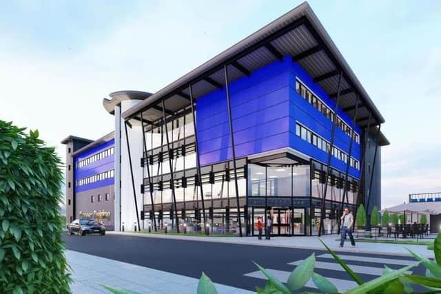 How the new "Pioneer Building" will look at the Preston Motor Trax Centre (image:  Trax Motorsport Ltd / De Pol Associates)