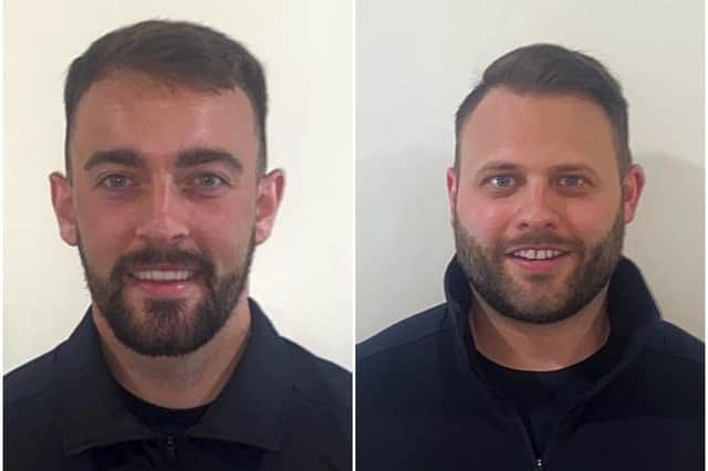 Two Lancashire Police officers who saved a man from drowning during a storm have been nominated for The National Police Bravery Awards