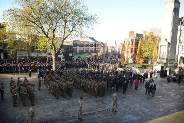 A previous Remembrance Service in Preston