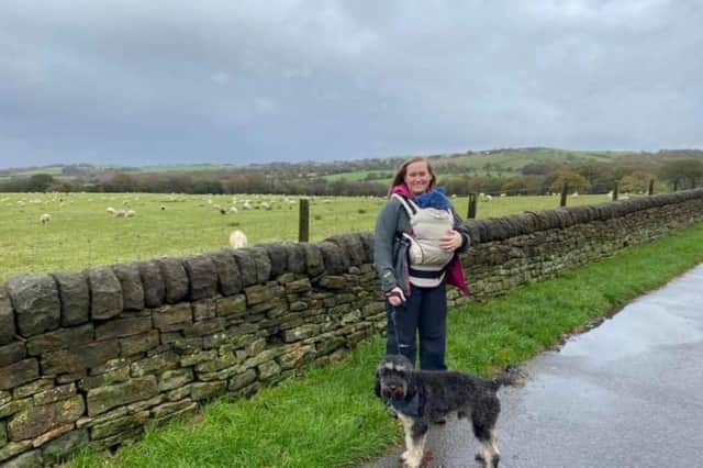 Sophie out on one of her walks for Macmillan Cancer.