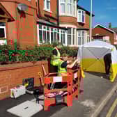 ITS engineers installing the fast fibre in existing street infrastructure