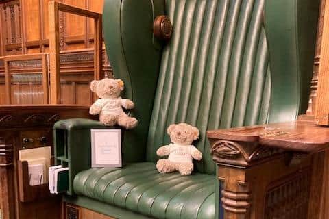 Sir Lindsay and Lady Catharine's bears get to see what it is like to be the Speaker of the House of Commons