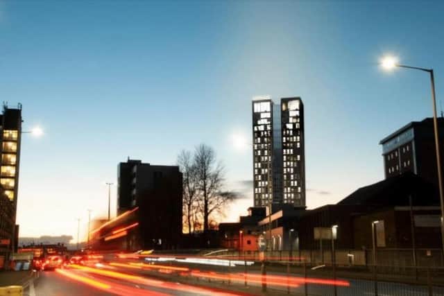 How the tower would look at duck from Ringway (Image Providence Gate Ltd).