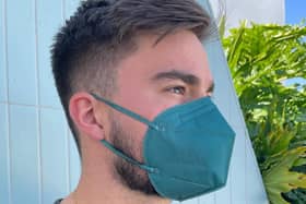 The masks are a distinctive green colour to easily differentiate from standard PPE