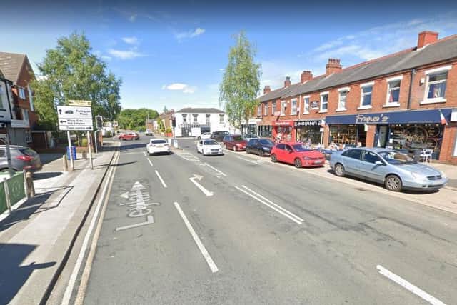 The motorcyclist, aged in his 40s, from Leyland, was injured after his motorbike collided with a car in Leyland Lane, outside Franco's Italian, at around 9pm yesterday (Thursday, November 11). Pic: Google