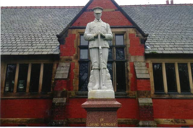 War memorial at Preston’s Harris Orphanage