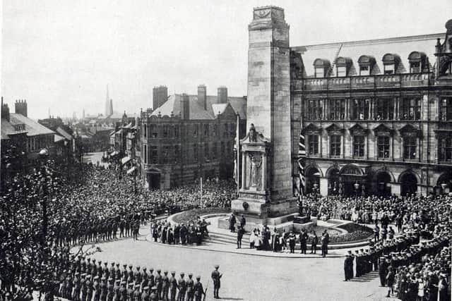 Unveiling ceremony for Preston War Memorial on June 13, 1926