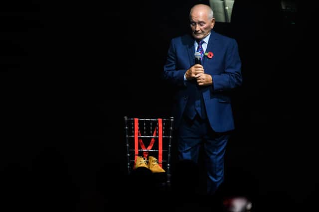 Tommy Cannon closes the inaugural Bobby Ball Rock On Variety Show with a poignant tribute