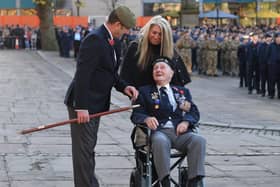 Remembrance Day service at Preston war memorial