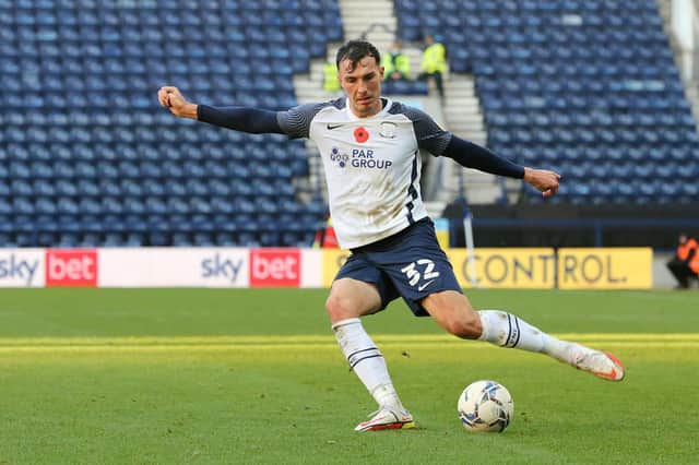 PNE academy graduate Josh Earl in action at Deepdale.