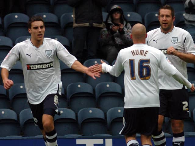 Jon Parkin celebrates his first goal