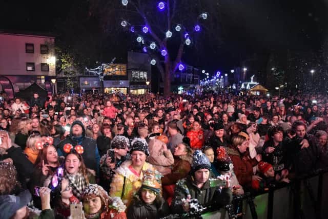 Crowds at the 2019 lights switch-on