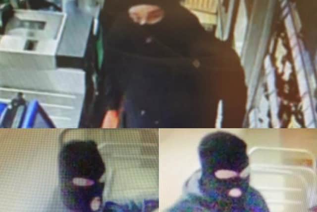 Detectives have released CCTV footage of three men they want to identify following the robbery (Credit: Lancashire Police)