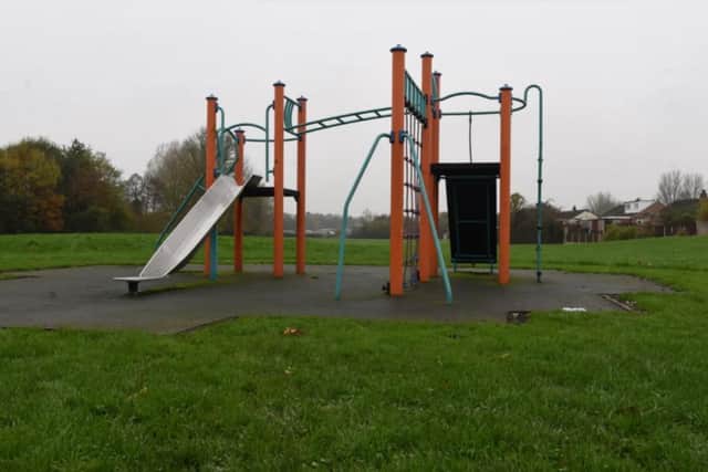 The playground is described as 'tired and inaccessibly.'
